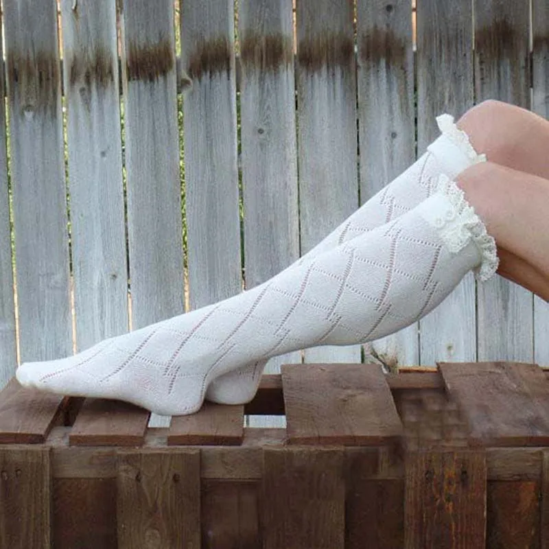 Модные женские зимние теплые гетры Вязаные носки вязаные крючком длинные сапоги