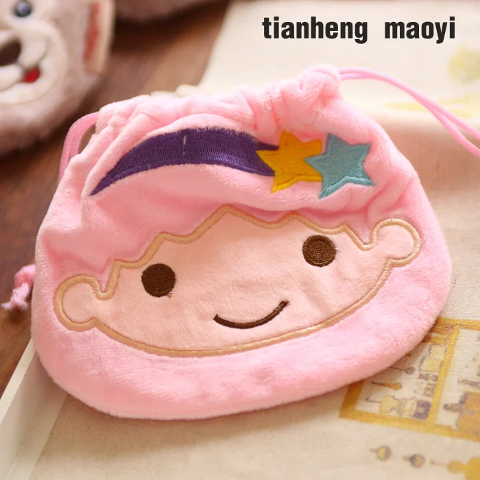 ЯПОНИЯ Sanrio в персонажи Little Twin Stars плисовое портмоне сумки на завязках Детский кошелек Twin Star сделать Kawaii сумка для ключей, подарок для девочек