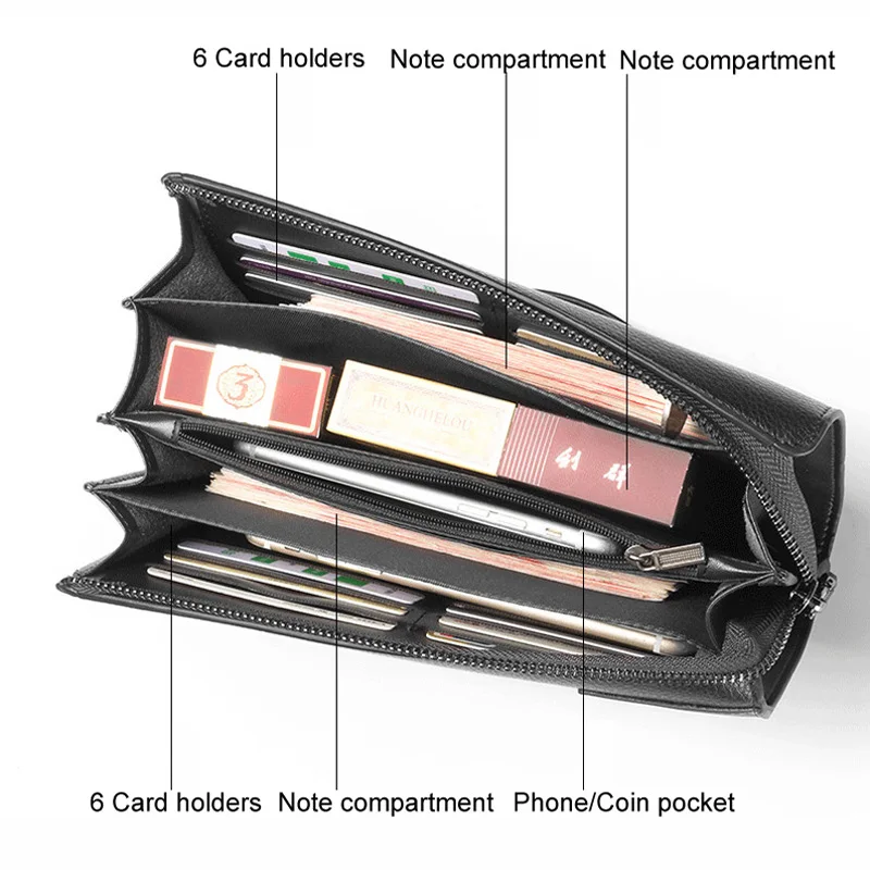 Деловой мужской кожаный кошелек baellerry с карманом для монет клатч телефона