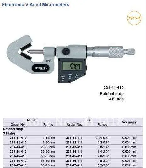 

V-Anvil Micrometers.5-20mm*0.001mm.0.2-0.8inch.outside Micrometers.231-42-410