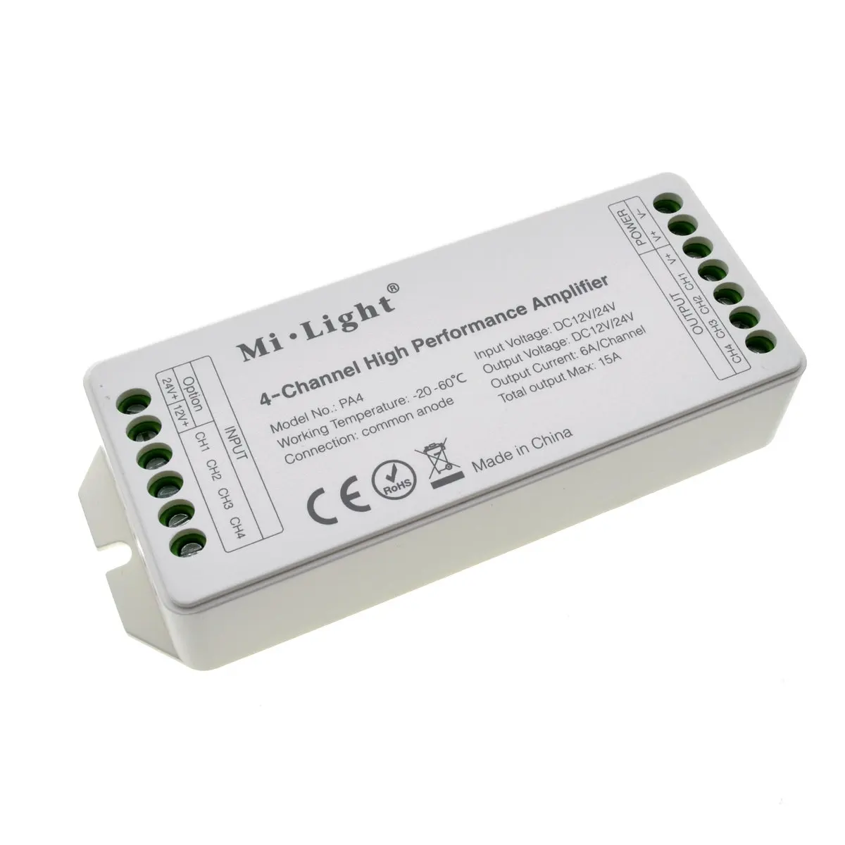 Mi Light PA4 4 канальный высокопроизводительный усилитель DC12V 24V RGB светодиодный