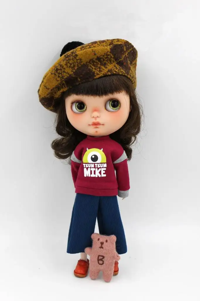 JSB13 Модная Одежда для куклы BJD комплект из двух предметов милые костюмы для куклы Blyth, футболка с широкими штанинами Одежда для куклы