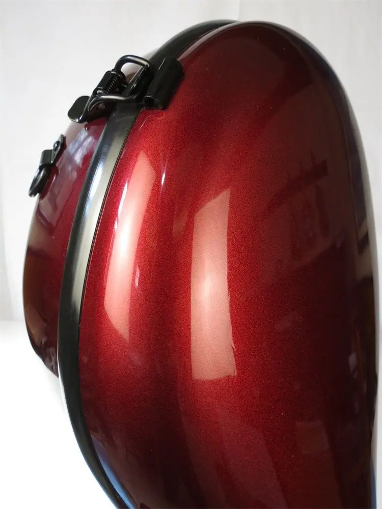 Чехол для виолончели 4/4 из углеродного волокна с красным композитным покрытием 1