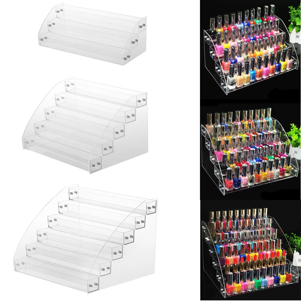 

Hot Sale Multi-layer Transparent Acrylic Nail Polish Rack Varnish Display Stand Holder Makeup Tool