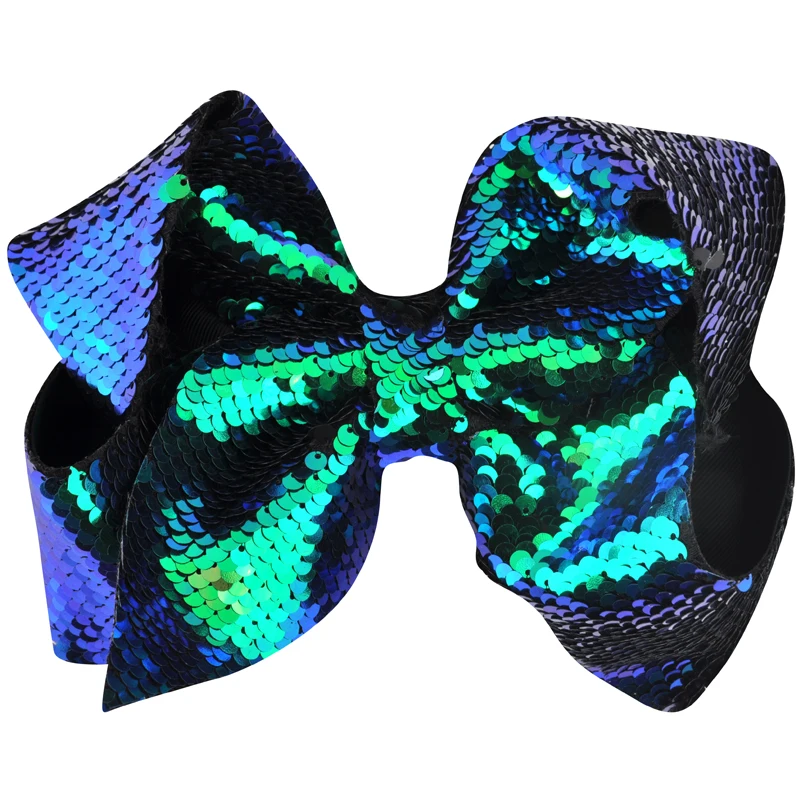 Заколки для волос с радужными блестками и бантом 8 дюймов| |