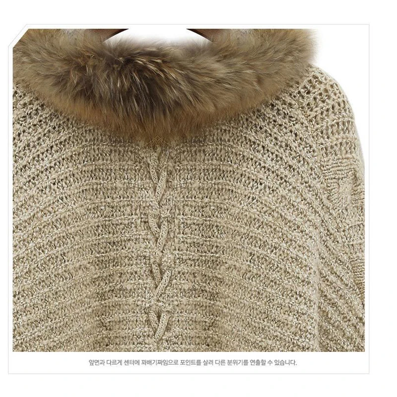 Женский кардиган оверсайз с воротником из искусственного меха рукав летучая