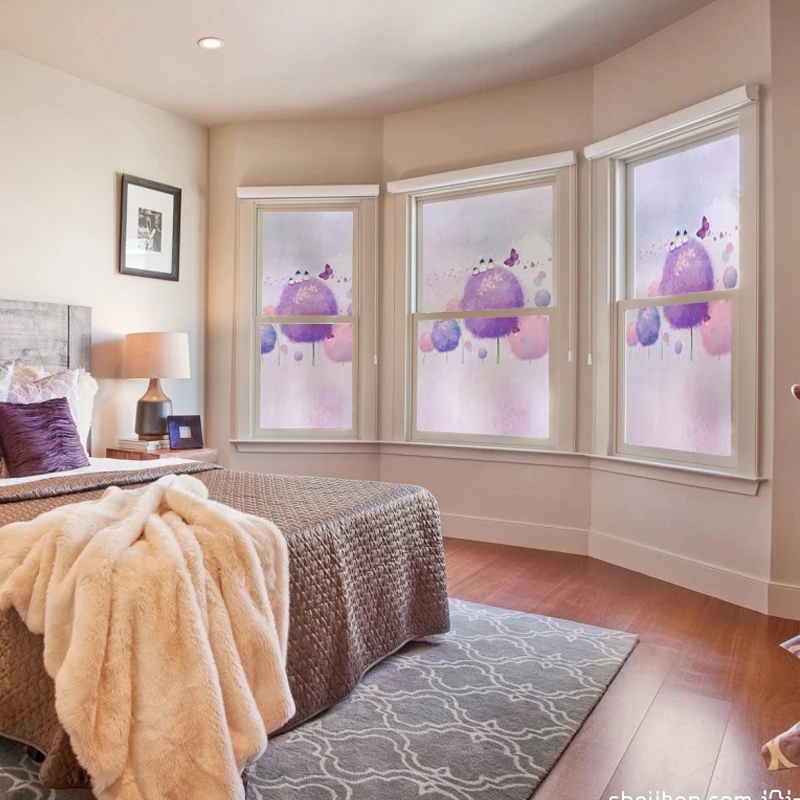 Статического цепляться витражная плёнка на стекла окна матового и непрозрачные