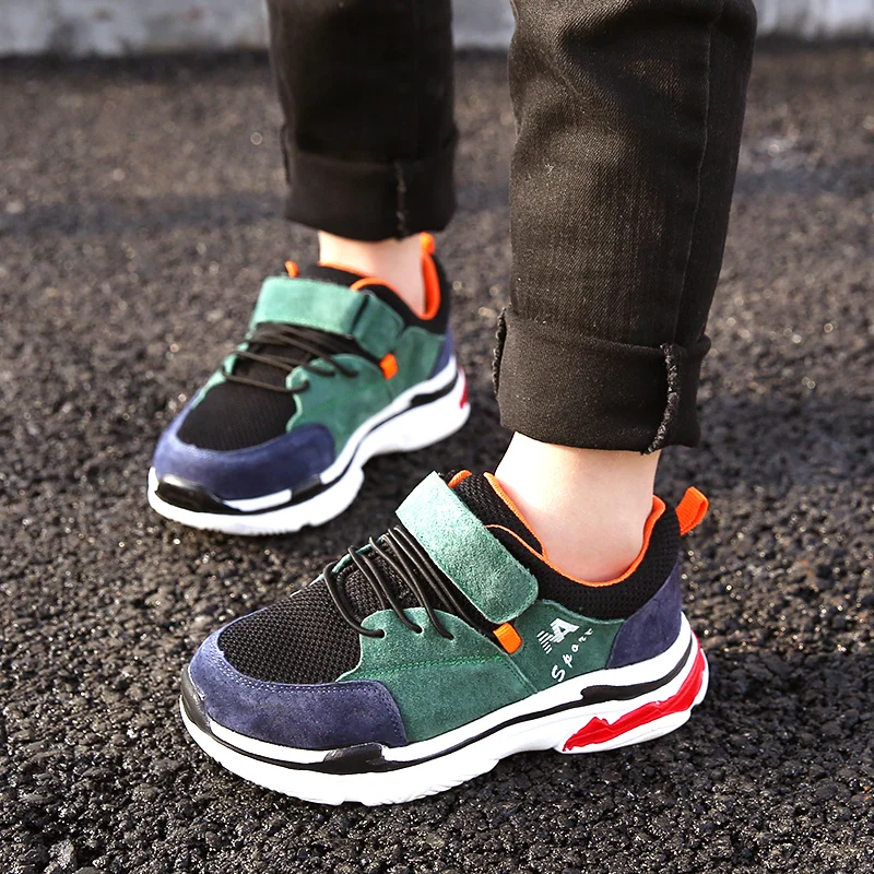 2018 новая весенне Осенняя детская обувь женские кроссовки Модные дышащие детские