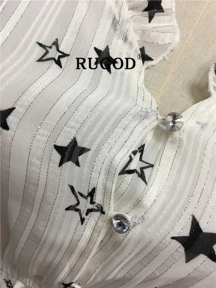 RUGOD, новинка, модное женское платье, слой, высокая талия, принт со звездой, стиль феи, повседневное летнее платье, harajuku modis vestido verano