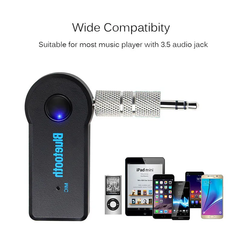 Стерео 3 5 Bluetooth Беспроводной автомобиль музыка аудио приемник адаптер Aux мм A2DP для