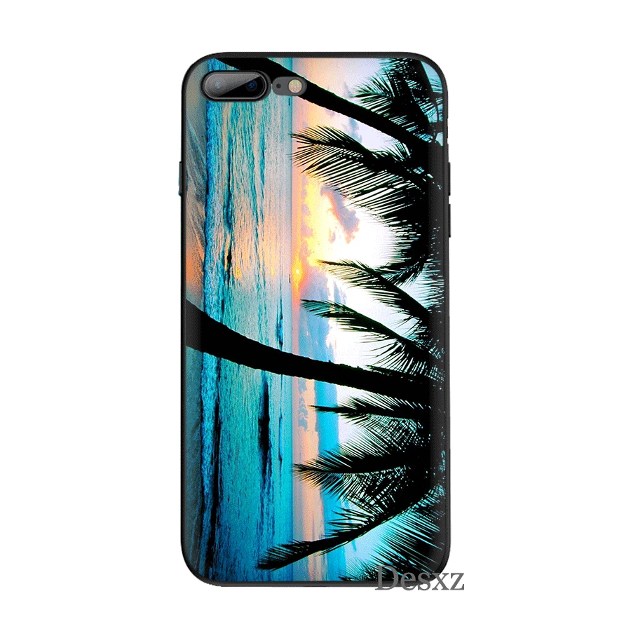Модный силиконовый чехол Desxz из ТПУ с зелеными листьями для iPhone 5 5S 6 6s 7 8 Plus XR XS Max X |