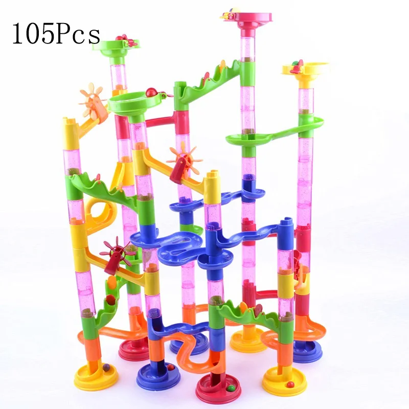 Конструктор Монтессори 105 шт. конструктор с мраморной гонкой Legoings развивающая