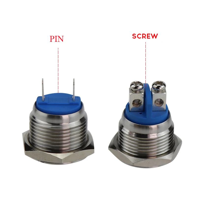 Металлическая нажимная Водонепроницаемая кнопка переключателя из нержавеющей