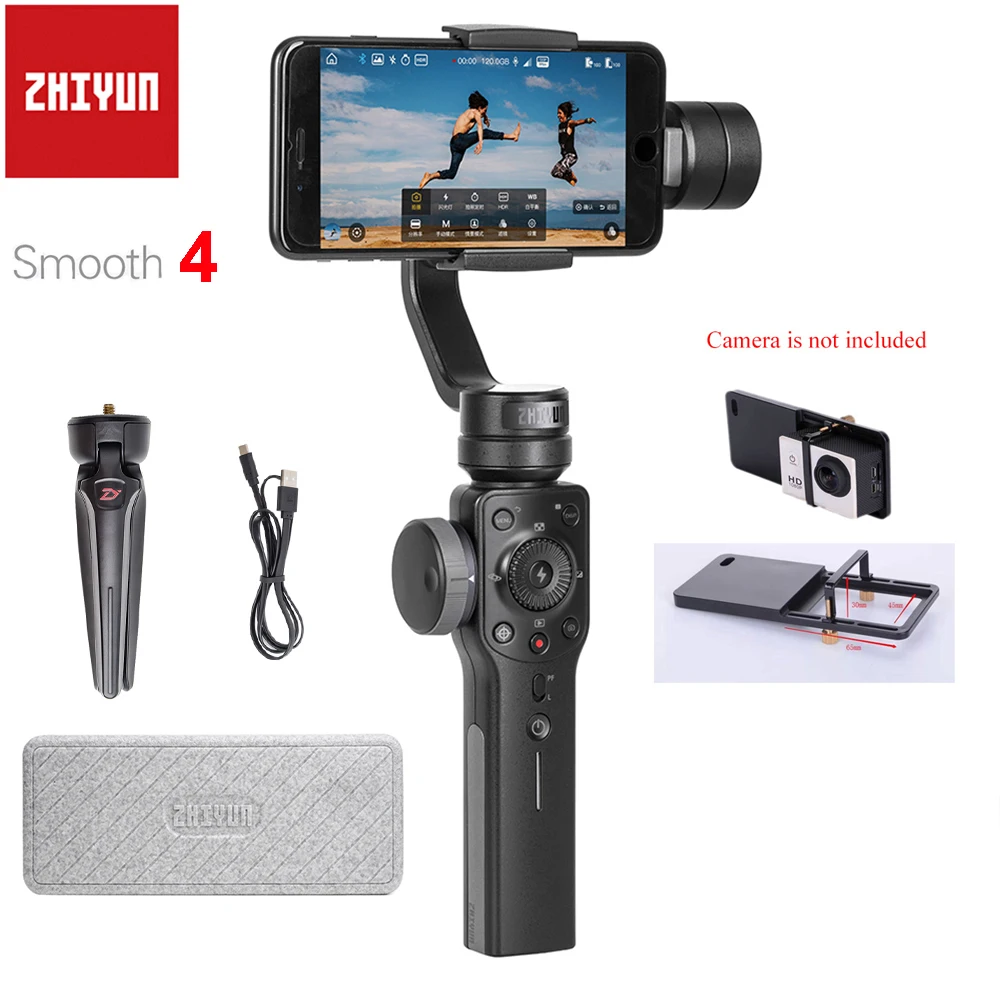 (В наличии в Великобритании) Zhiyun Smooth 4 3-осевой ручной шарнирный стабилизатор для