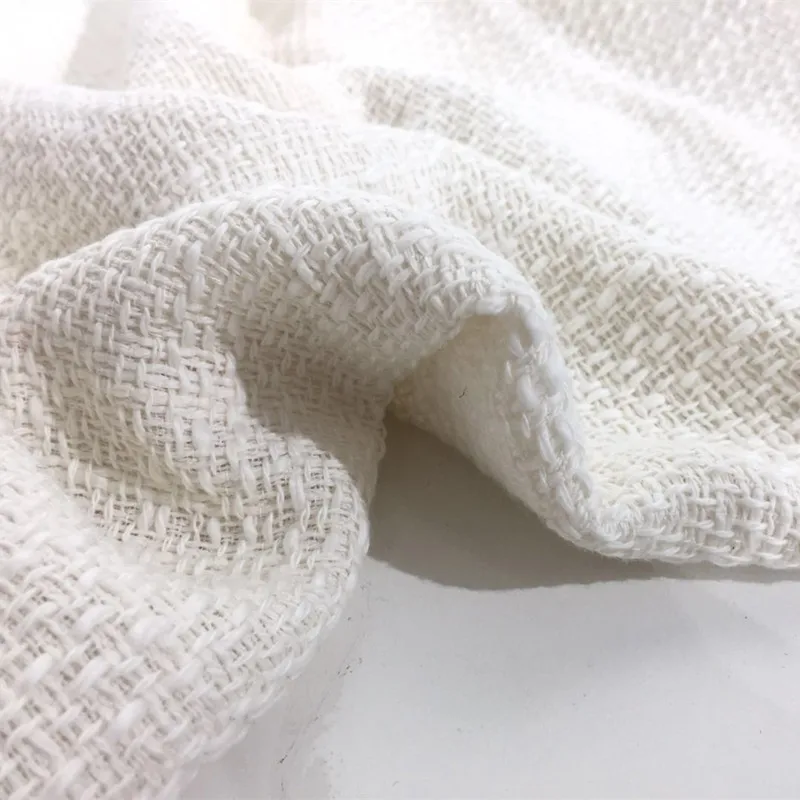 Белый хлопок твидовая ткань 500 граммов на квадратный метр|Ткань| |