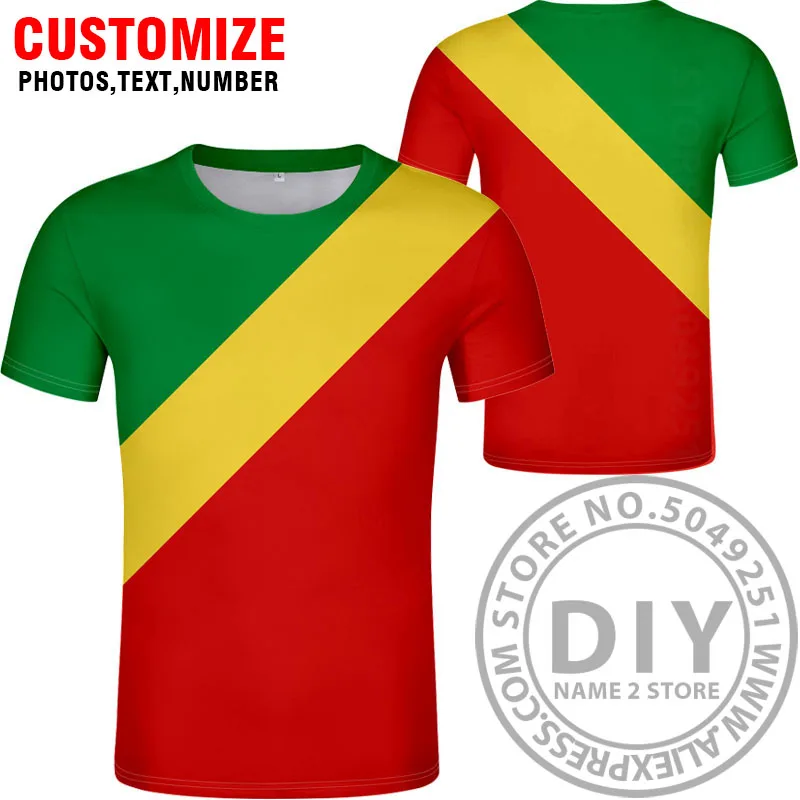 Футболка сделай сам Бесплатная на заказ с номером Кога национальным флагом