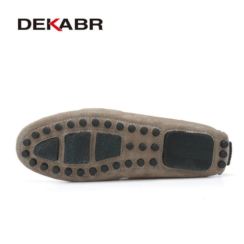 DEKABR Men Flats Soft Breathable Bullock Style Loafers Cool Classical Moccasins Non-Slip Driving Casual Shoes Size 39-44 | Обувь