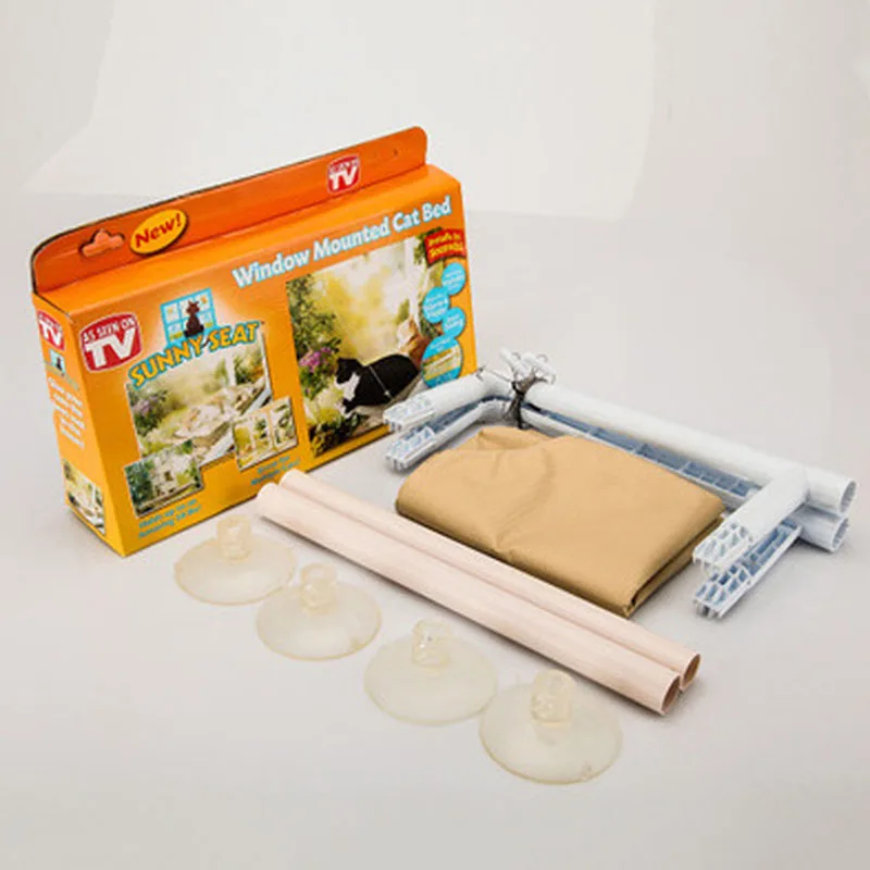 Cat Bed Sunny Seat Window Mounted Space Saving Hammock with 4 Big Suction Cups Holds Up to 50 Pounds Kitty Perch | Дом и сад