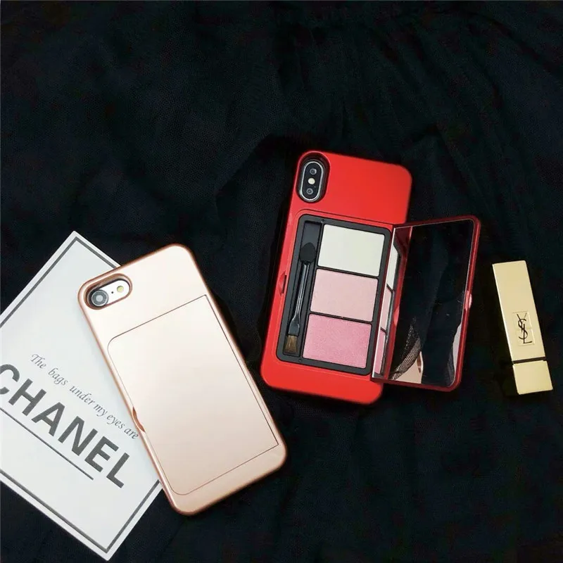 Зеркальный чехол для iPhone X, 8, 8 plus, чехол для макияжа, для Apple iPhone 8, X, 7, 7 Plus, 6, 6 s, 6 plus, Женский чехол
