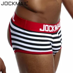 Мужское нижнее белье JOCKMAIL, сексуальные дышащие трусы-боксеры с низкой талией и G-strings