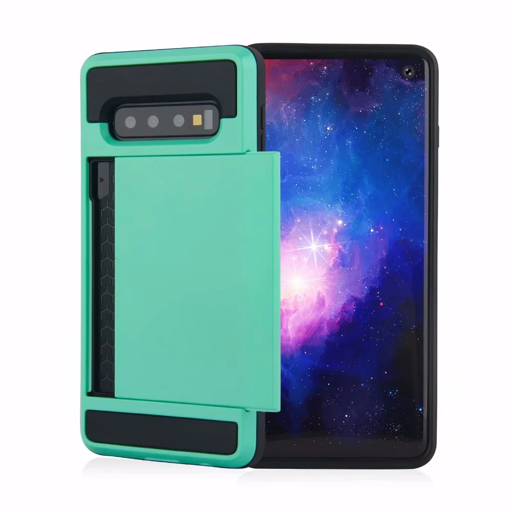 Чехол для samsung Galaxy S10 Plus Hybrid Armor, чехол для S10 E S10 Lite, держатель для кредитных карт, чехол с отделением для карт, задняя крышка