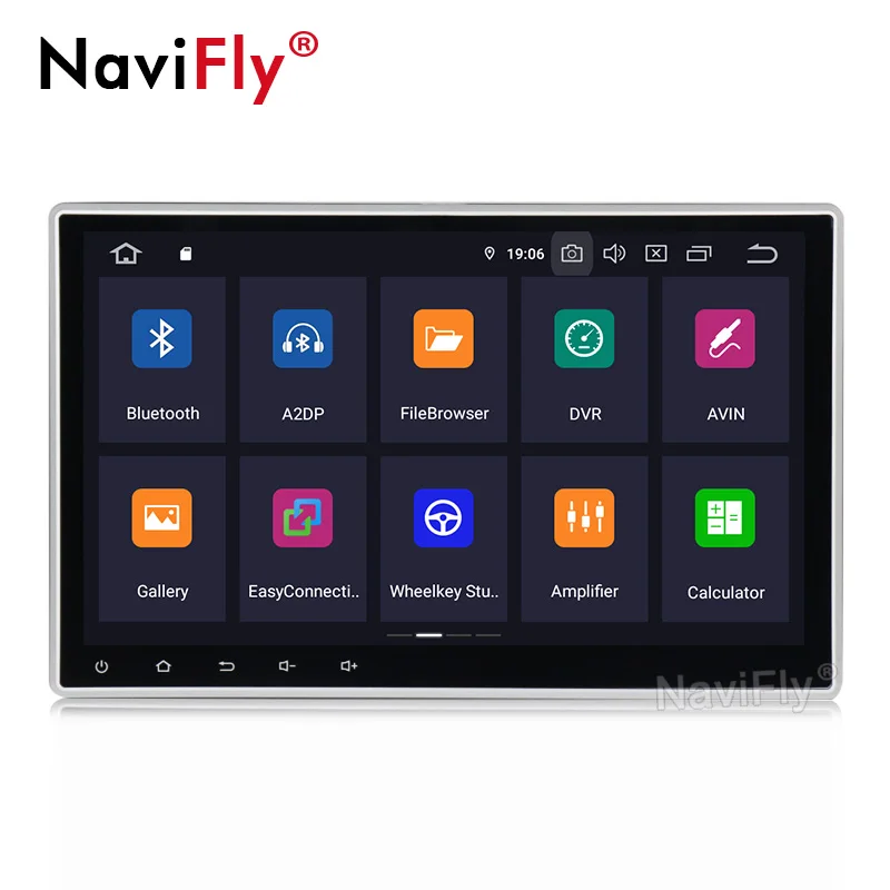 NaviFly Универсальный Android 9 0 10 1 &quot2Din автомобильный GPS dvd сенсорный экран