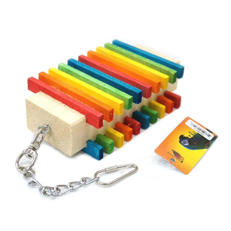 Игрушки для птиц CAITEC деревянный попугай с радужными ступенями игрушки жевания