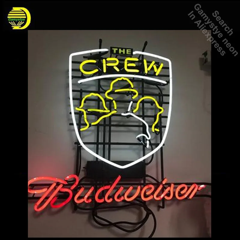 Budweise Columbus Crew неоновые знаки Стекло трубки лампы неоновый знак светильник s Отдых