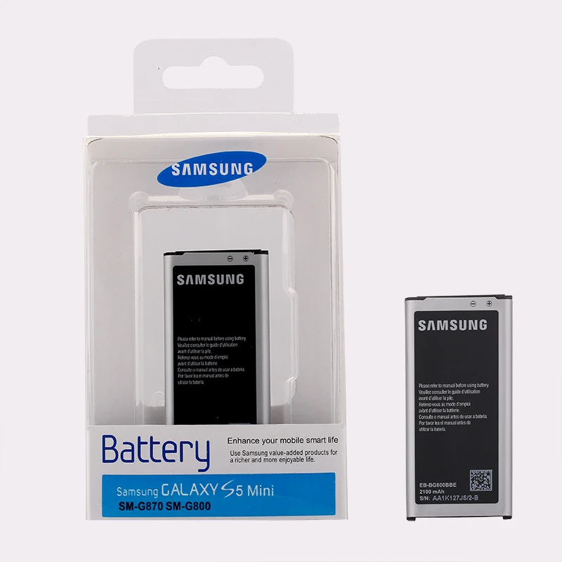 Samsung Оригинальные Замена Батарея bateria s5 EB BG800CBE для samsung Galaxy Mini S5MINI g800f 2100 мАч G870a