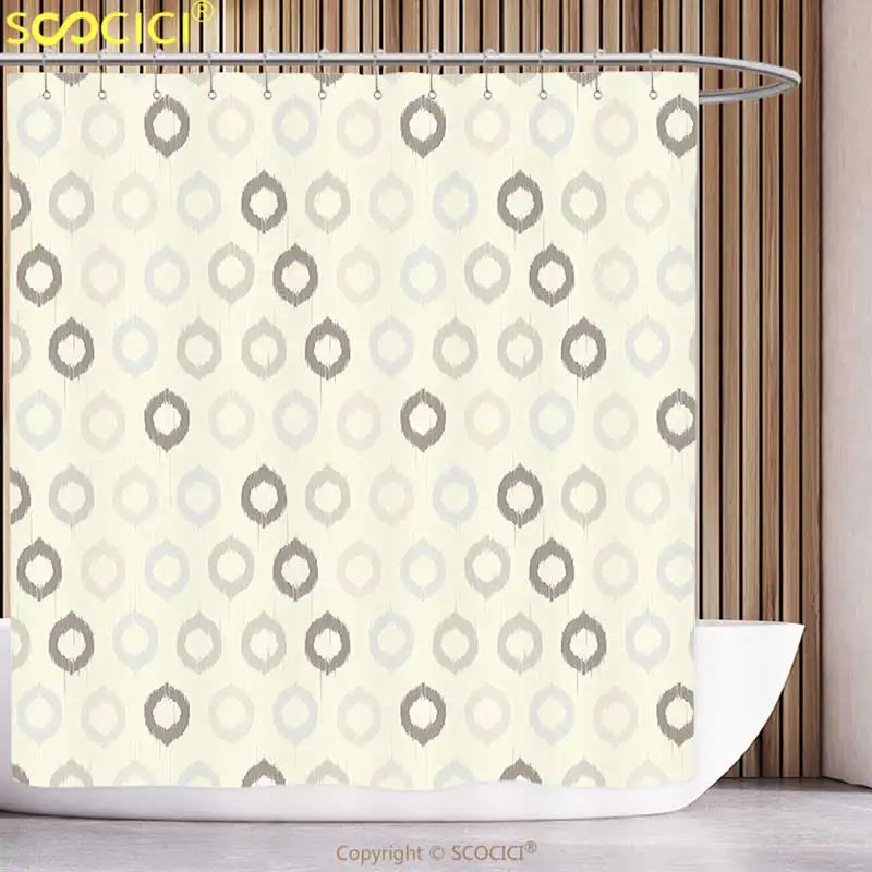 Уникальная занавеска для душа коллекция икат декора декоративные линии и узор