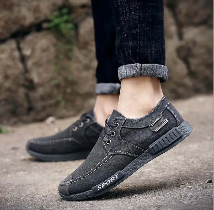 Мужская повседневная обувь парусиновая для мужчин Chaussure Homme сезон осень-зима