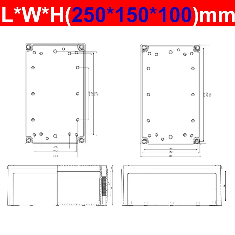 1 шт. водонепроницаемые распределительные коробки 250x150x100|case case|case diycase electronic |