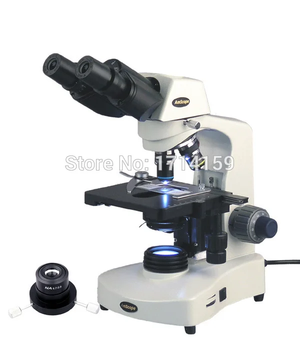 Микроскоп AmScope 40X-2000X 3 Вт светодиодный бинокулярный микроскоп с функцией