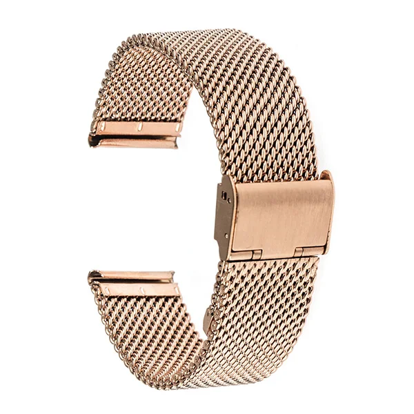 Rose Gold 18 мм, 20 мм, 22 мм, 24 мм, Миланский ремешок для часов для Breitling Titoni Michel Herbelin, ремешок из нержавеющей стали, браслет на запястье - Цвет ремешка: Rose Gold