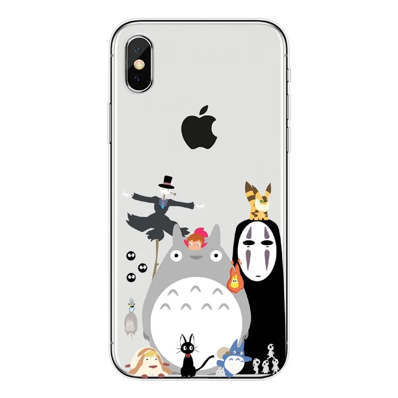 TPU Атлантическая пеламида Тоторо Аниме Ghibli Миядзаки в Viagem de Тихиро Kaonashi Мягкий ТПУ Caso de телефоны Claro для iPhone 7 8 Plus 6 5 Max/4 - Цвет: TPU