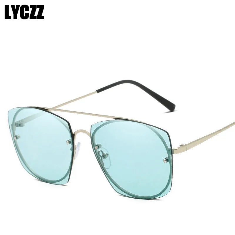 LYCZZ Мода прозрачные солнцезащитные очки роскошные негабаритных для дам ретро