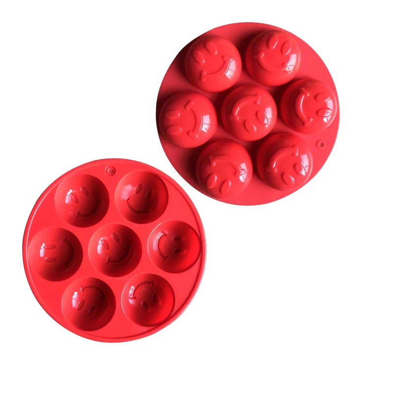 Силиконовая форма для торта в форме смайлика 7 моделей мыла выпечка посуда