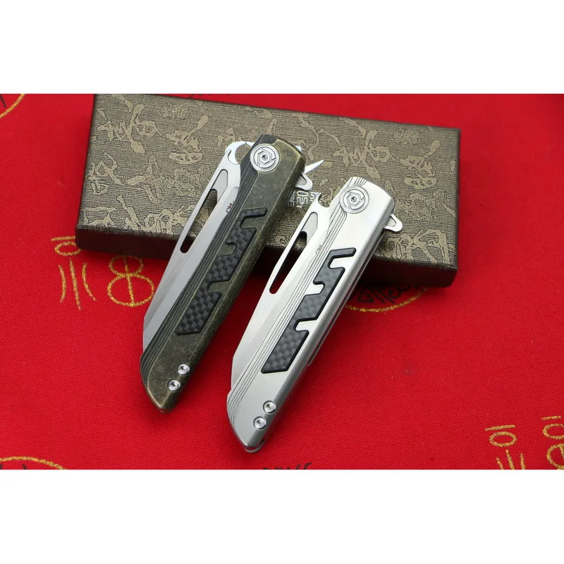 

CH Butcher 2 Flipper Folding Knife S35VN Blade Bearing Ball Bearing Titanium Alloy Handle Outdoor Camping Fruit EDC Tools
