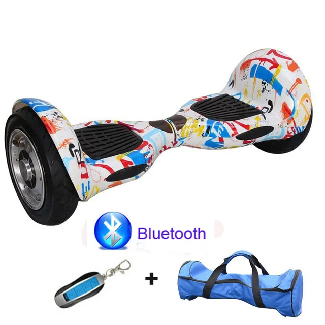 Прозрачный Ховерборд электроскутер 10 дюймов 2 колеса скутер Smart Balance Hover доска стоящий умный моторизованный взрослый с большими колесами - Цвет: Прозрачный