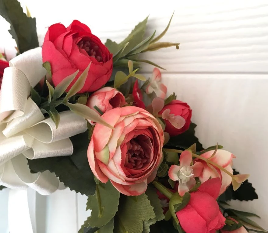 Венок из роз искусственное украшение шелковые цветы ручной работы для свадьбы