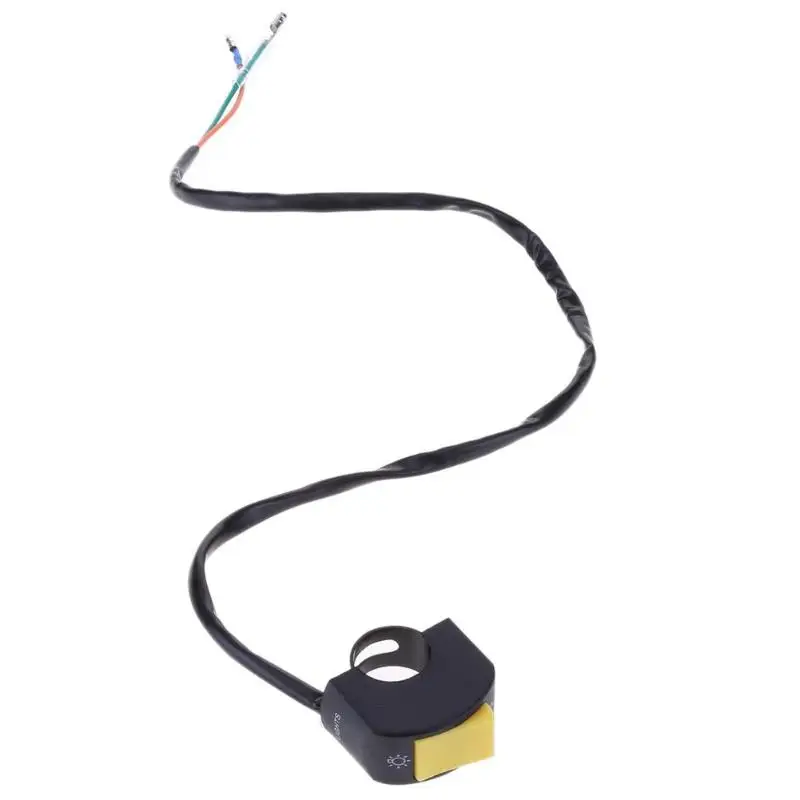 1 шт 12 V 7/8in 22 мм 2 провода на руль мотоцикла или включения/выключения для светодиодный задний Фонарь налобный противотуманный фонарь кольцевая лампа для фар глаза автомобиля стилизованный переключатель