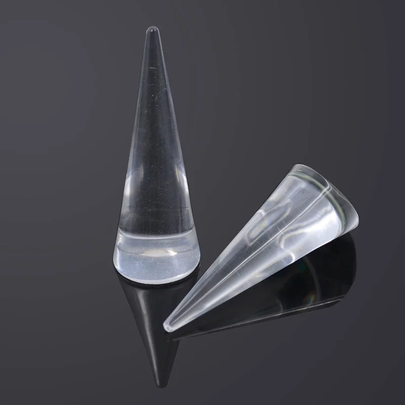 Модный lychee 2 шт. акриловый твердый конус для пальцев подставка дисплея органайзер