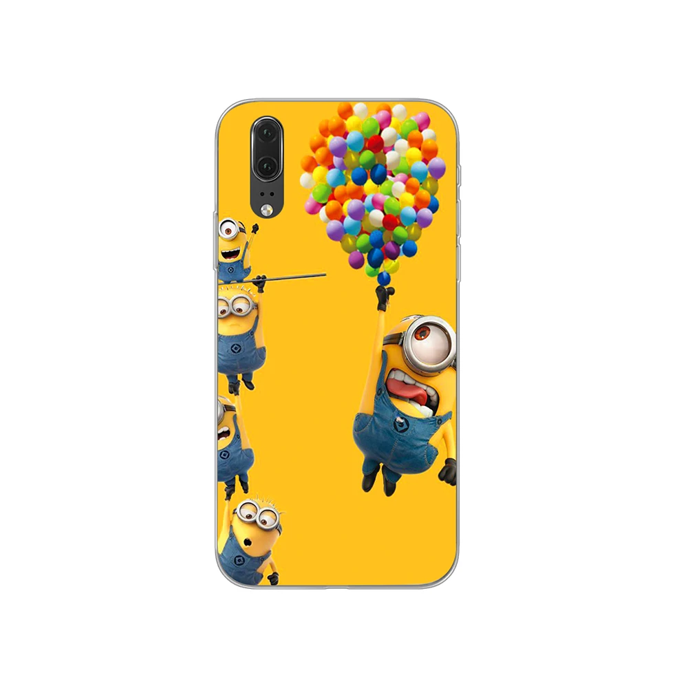 С милыми миньонами из мультфильма чехол для телефона для huawei P30 P20 P10 Коврики 10 20 Pro Lite чехол