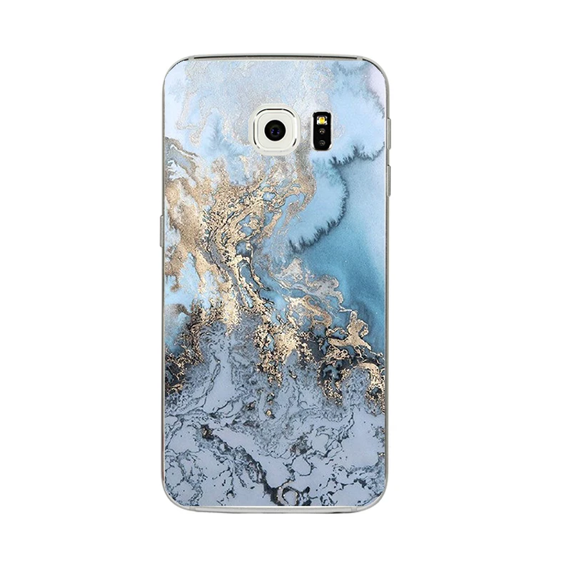 Чехол для телефона Samsung Galaxy S6 G9200 чехол Edge / Plus G9280 из ТПУ с мраморными линиями
