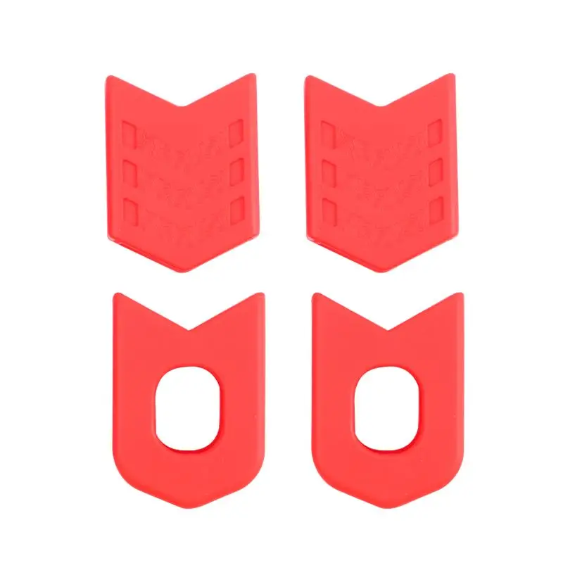 Red-Straight Side 1 пара MTB дорожный велосипед Кривошип защитный рукав Bycicle кремнезема Защитная Крышка Аксессуары для велосипеда для SHIMANO - Цвет: Red-Straight Side