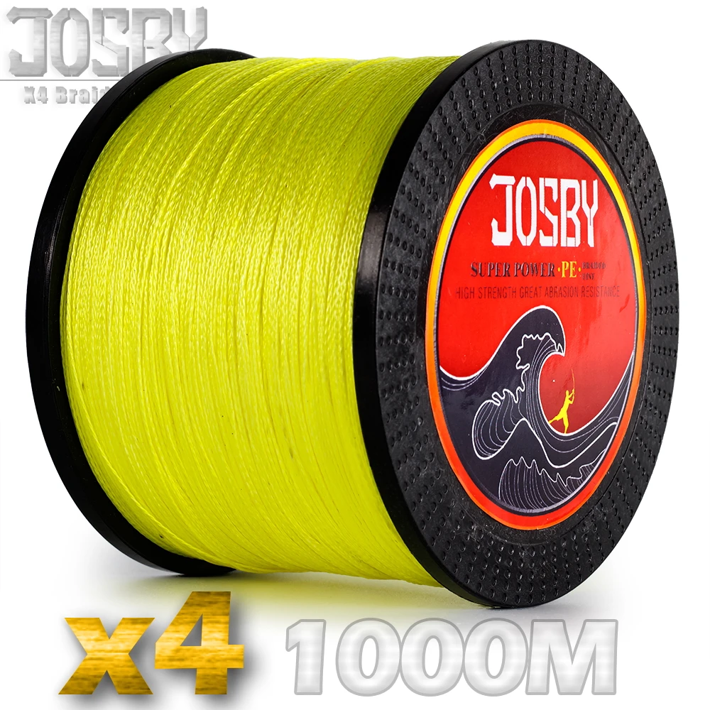 JOSBY 2 шт 1000 м 4 нити 8 нитей многоцветная PE плетеная проволока многофиламентная