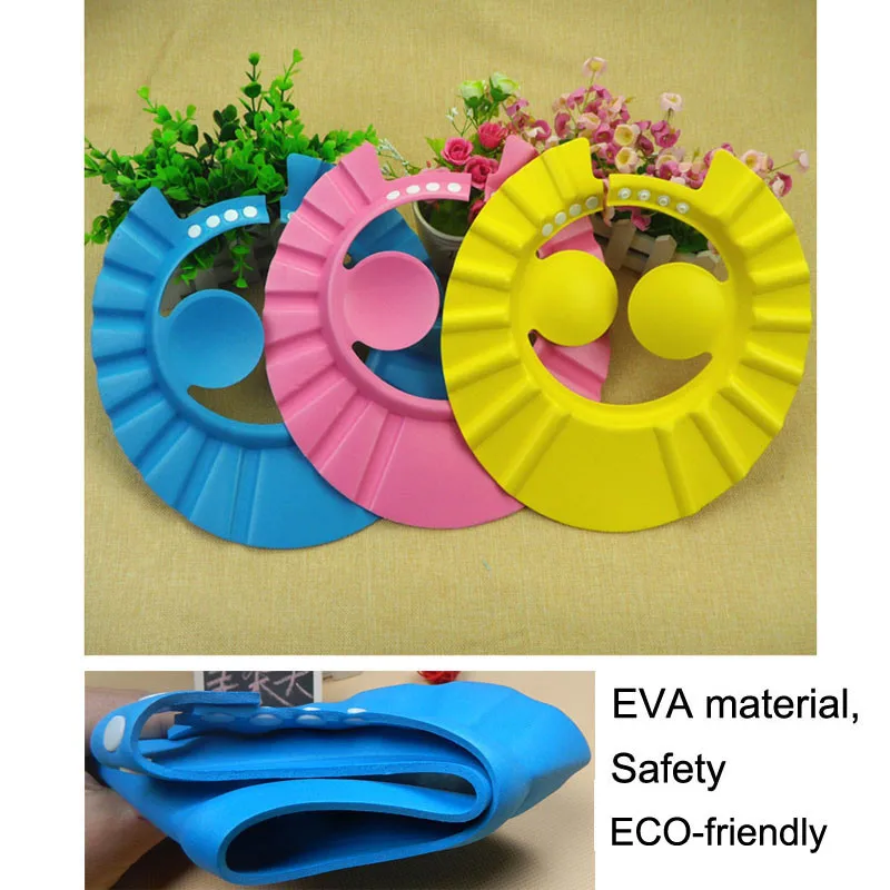 Шапочка для шампуня мягкая шапочка детского душа Регулируемая мытья волос с