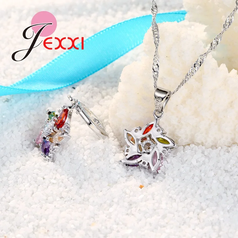 Женский ювелирный комплект из колье и серёг серебра 925 пробы|wedding jewelry sets|jewelry