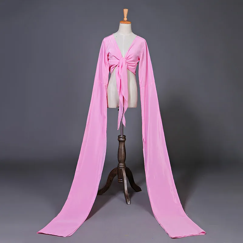 Многоцветный Hanfu воды рукава в классической Пекинской оперы Тибетский для взрослых детей практиковаться танцевальная одежда Yangko одежда - Цвет: as picture