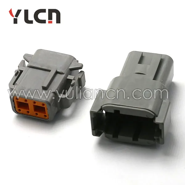 

8 pin male and female electrical connectors for wire harness with terminals and seals DTM04-8P DTM06-8S